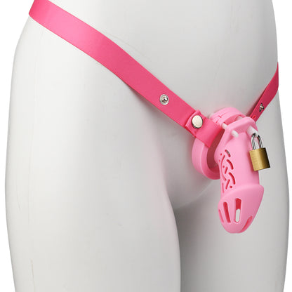 Silicone Chastity Cage - Pink