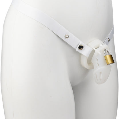 Short Silicone Chastity Cage - White