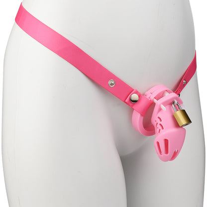 Short Silicone Chastity Cage - Pink