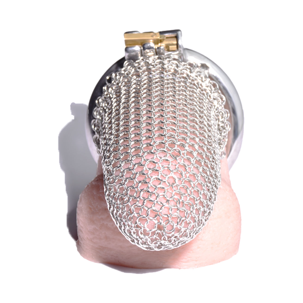 Metal Chastity Cage - Breathable Net - L