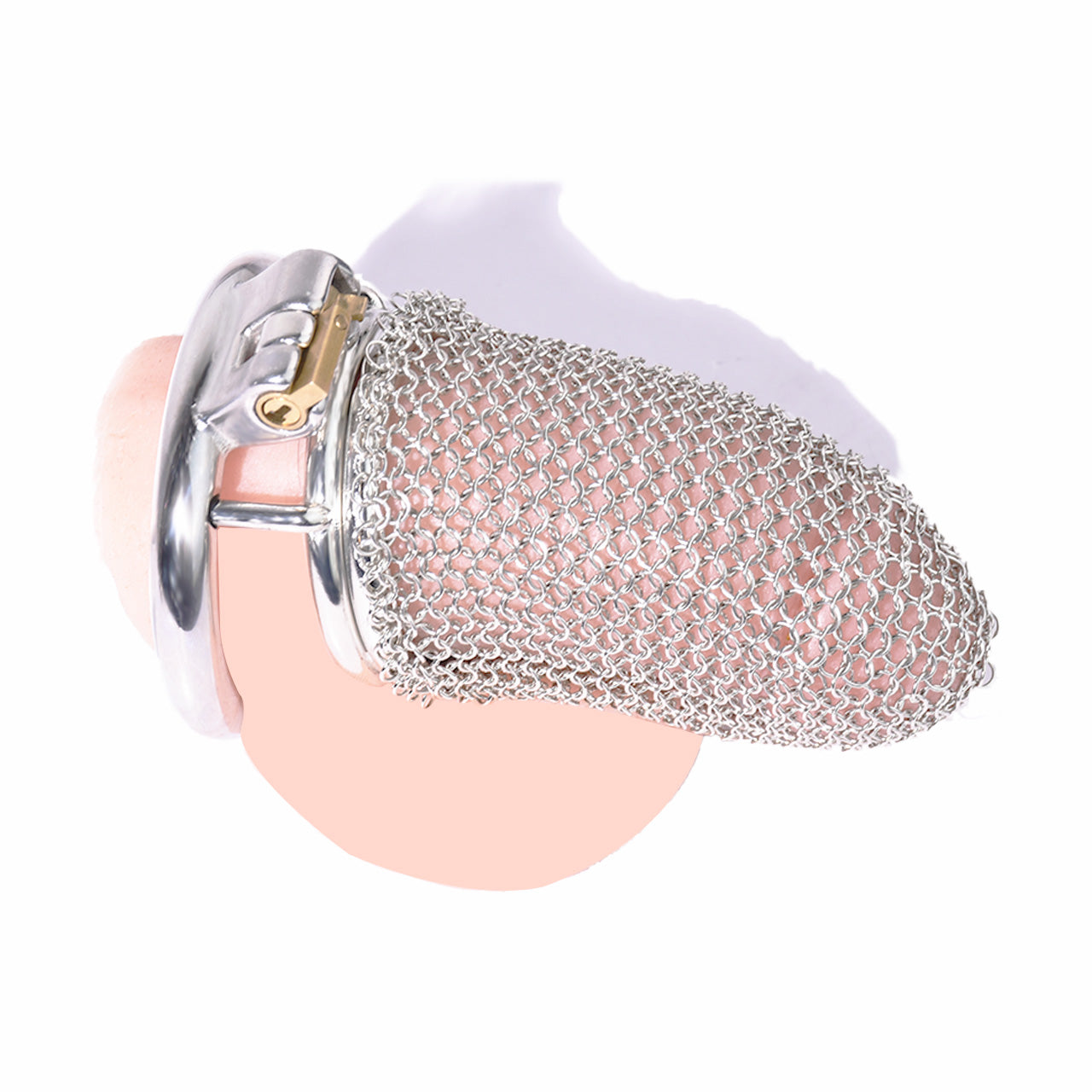 Metal Chastity Cage - Breathable Net - L