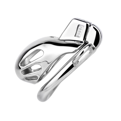 "Stylish small chastity cage crafted for gay chastity and cock chastity enthusiasts."