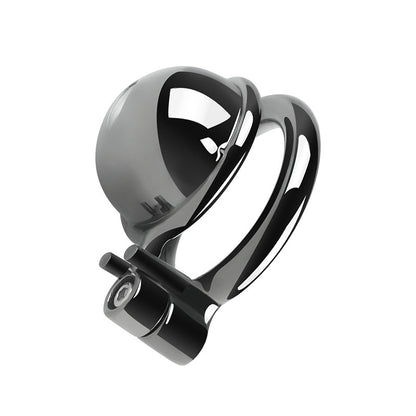 "Durable metal chastity cage crafted for chastity humiliation and secure cock chastity roles."