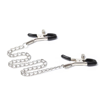 Adjustable Metal Nipple Clamps Non-Piercing Adjustable -Silver - Locked Men Club