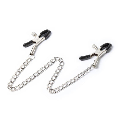 Adjustable Metal Nipple Clamps Non-Piercing Adjustable -Silver - Locked Men Club