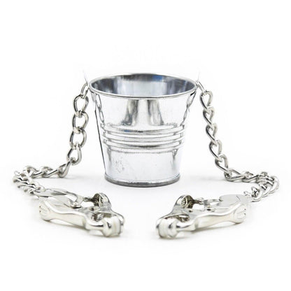 Adjustable Metal Nipple Clamps with bucket - Locked Men Club