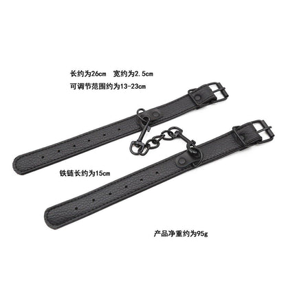 BDSM Black Adjustable Bondage Hand-cuff - Locked Men Club