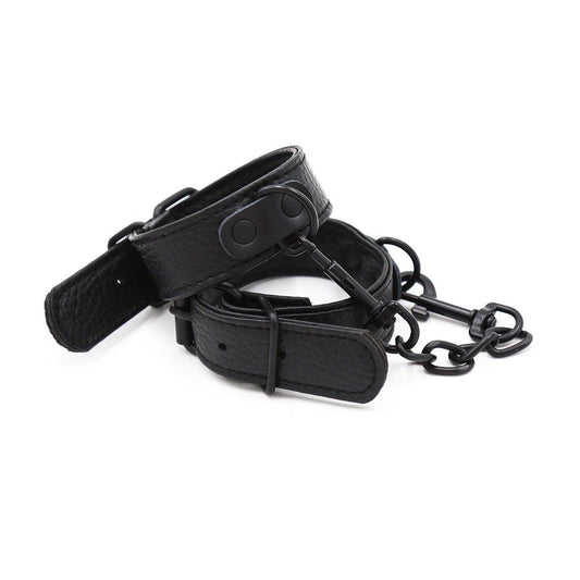 BDSM Black Adjustable Bondage Hand-cuff - Locked Men Club