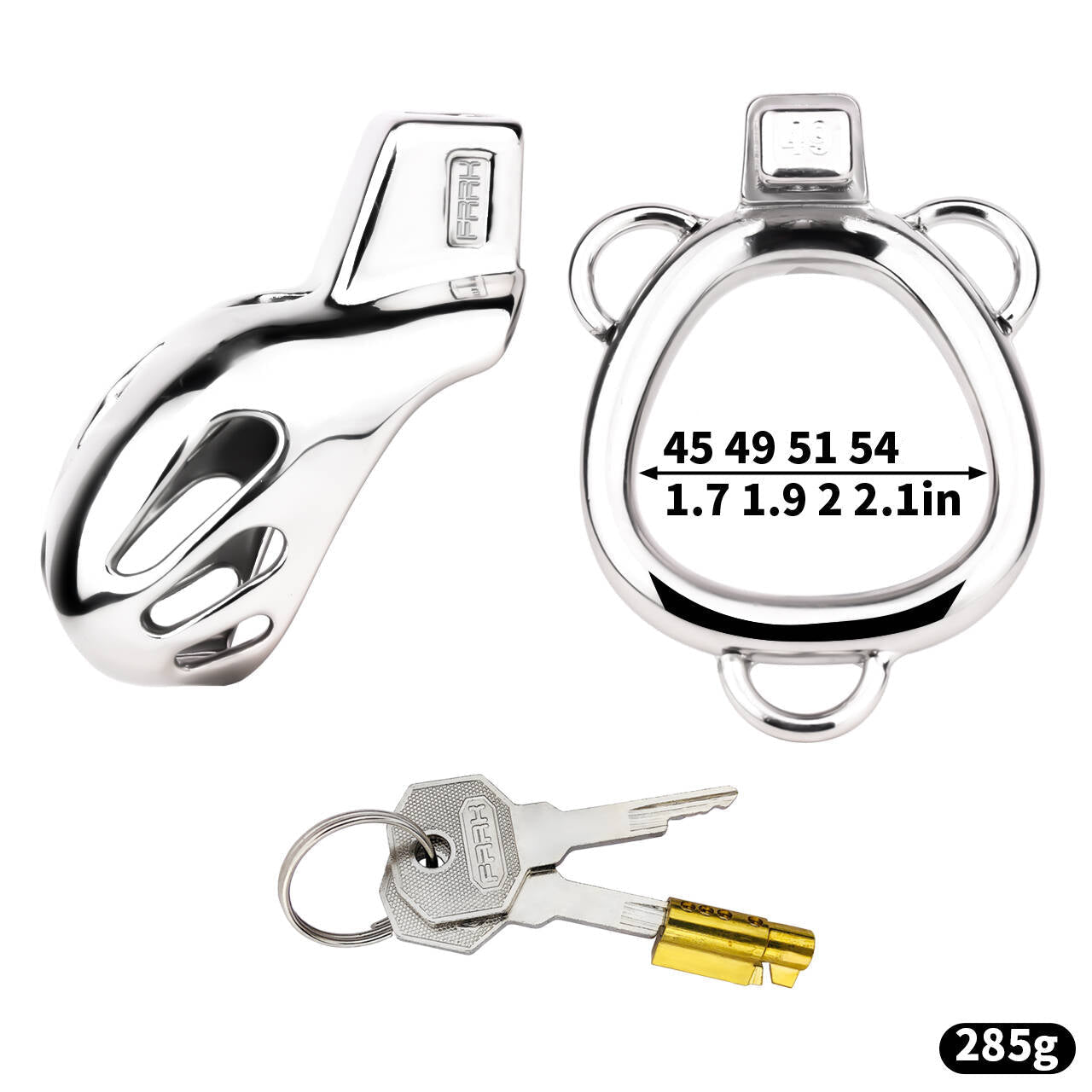 "Durable metal chastity cage crafted for male chastity devices and chastity cuck enthusiasts."