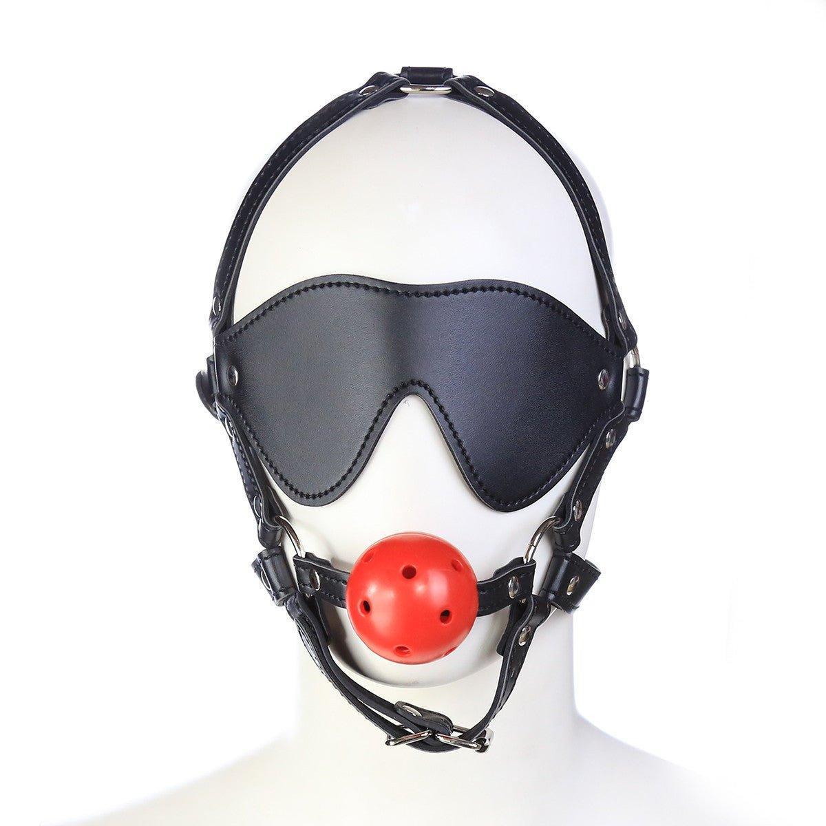 BDSM bondage mask, ball gag, blindfold, kinky play, sensory deprivation, bondage gear, submissive restraint, BDSM accessories, dominant control, fetish mask, bondage mask with gag, BDSM toys, submissive training, kinky secrets, fetish play, strict domination, bondage fantasies, erotic roleplay, submissive pleasure, BDSM essentials, blindfolded bondage, kinky accessories, BDSM mask set, dominant and submissive, sexual exploration, bondage set.