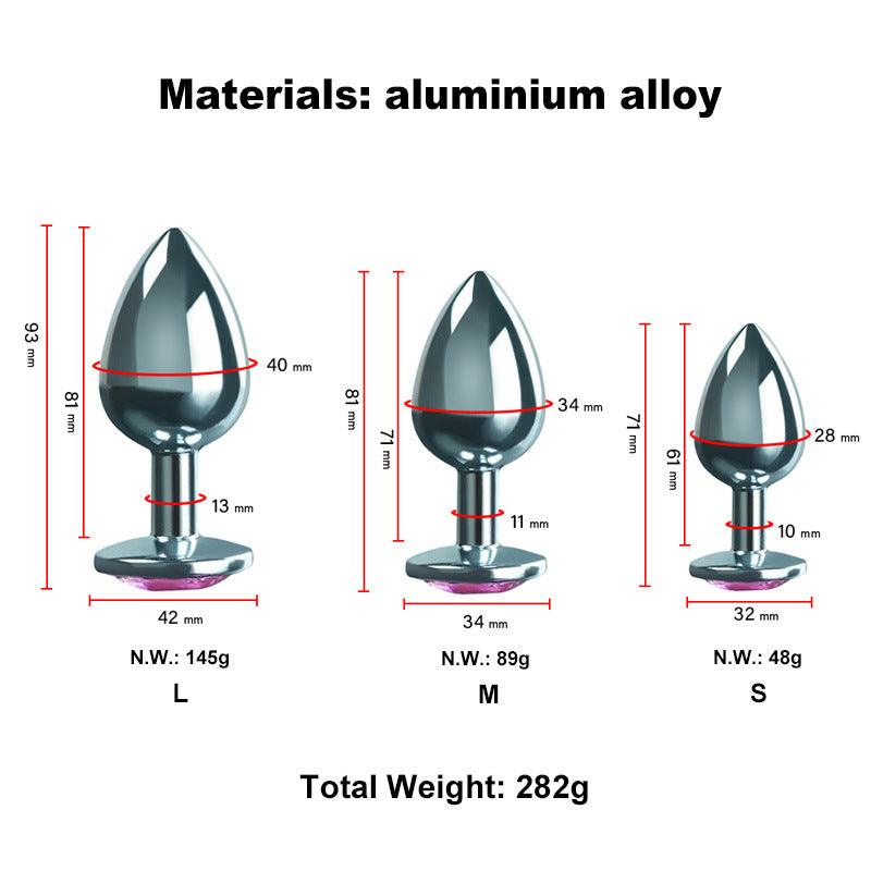 Metal Butt Plug KIt S M L available - Locked Men Club