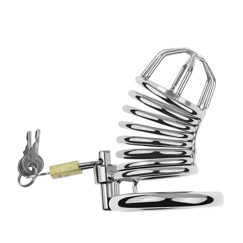 Metal Chastity Cage With Padlock - Locked Men Club