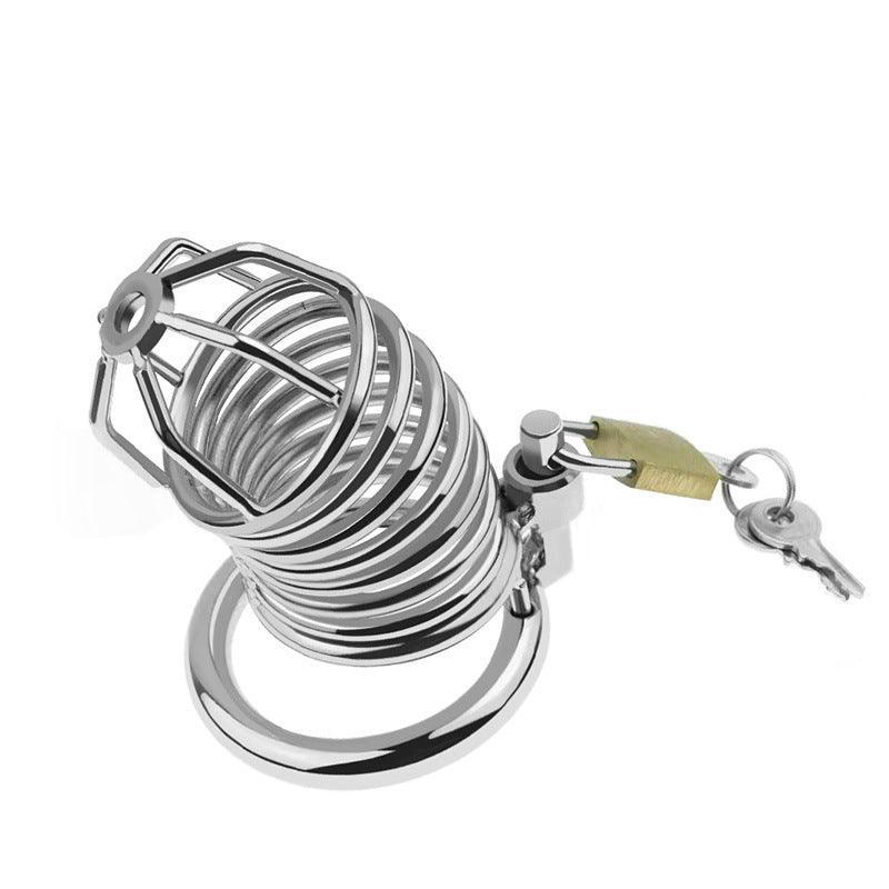 Metal Chastity Cage With Padlock - Locked Men Club