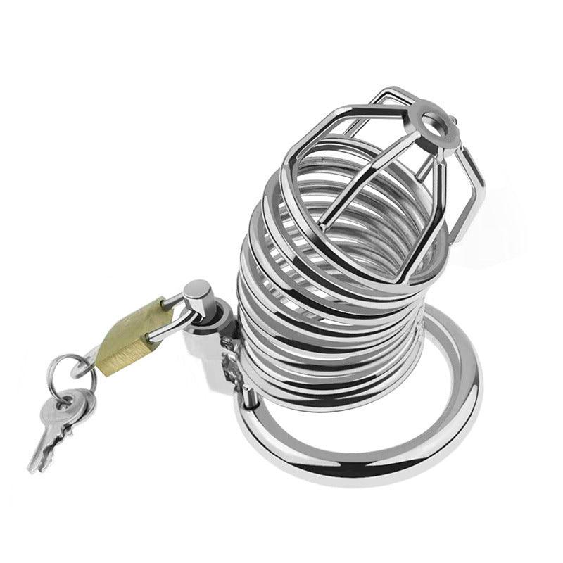 Metal Chastity Cage With Padlock - Locked Men Club