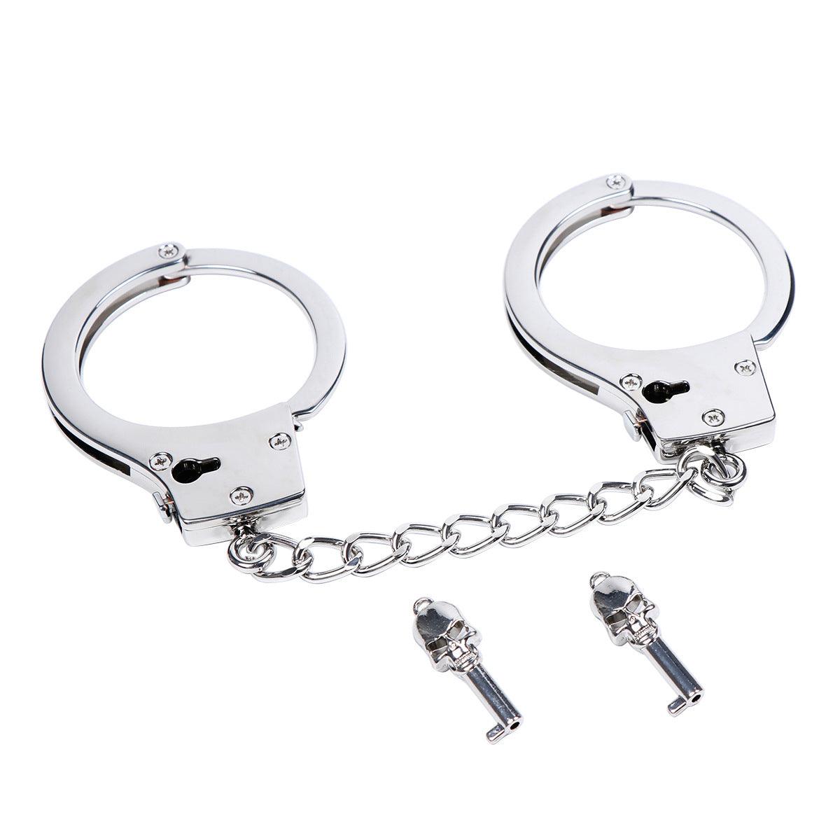 Metal Sex Handcuffs for Adults with Safety Release Wrist Restraints Sexy Bondage Hand Cuffs for Adults Bedroom Bondaged Kit Sex Furniture Toys for Couples - Locked Men Club