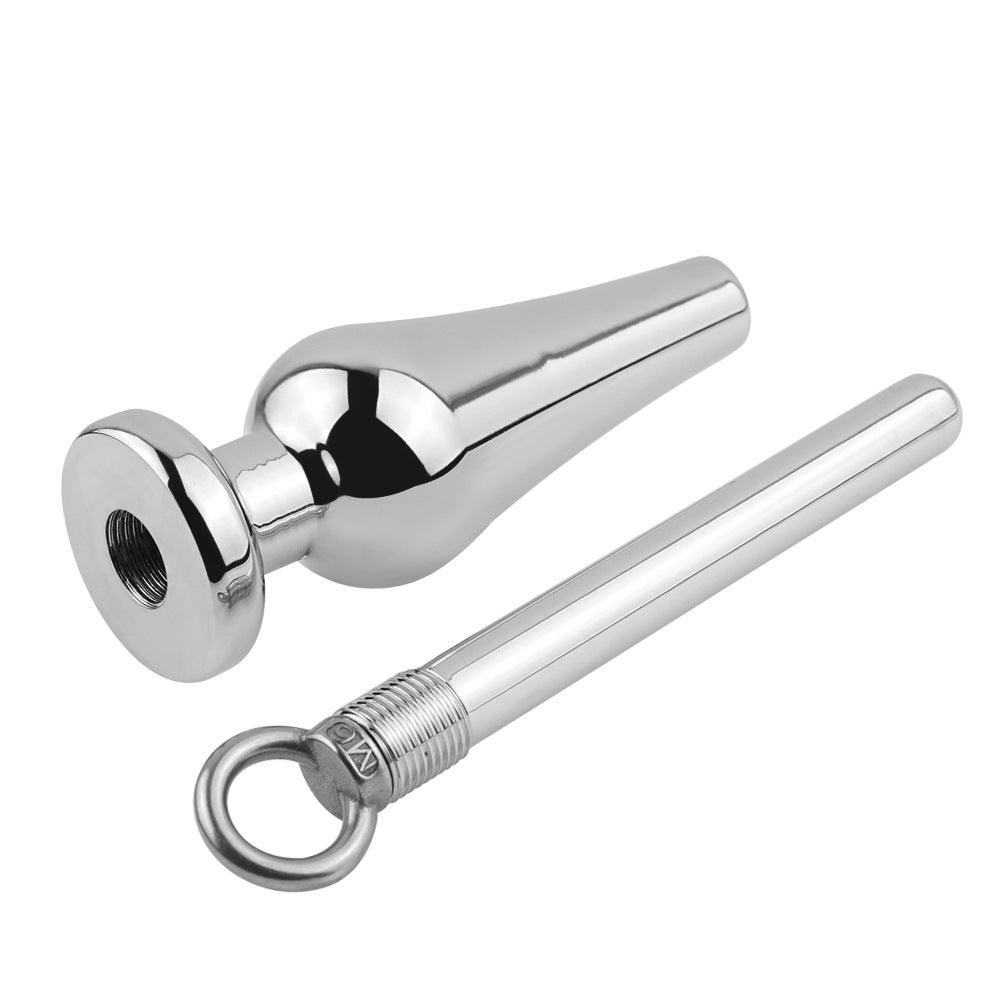 Metal anal plug, stainless steel butt plug, butt spreader, anal toys, metal butt plug, anal stimulation, butt plug for beginners, large anal plug, anal training, anal play, prostate massager, heavy butt plug, erotic anal toys, BDSM anal play, kinky butt p