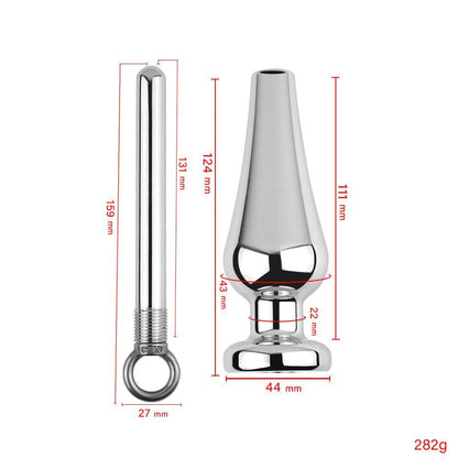 Metal anal plug, stainless steel butt plug, butt spreader, anal toys, metal butt plug, anal stimulation, butt plug for beginners, large anal plug, anal training, anal play, prostate massager, heavy butt plug, erotic anal toys, BDSM anal play, kinky butt p