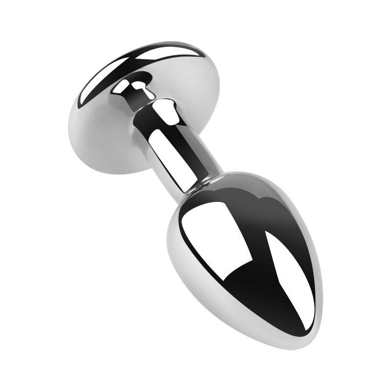 Small Metal Butt Plug Silver 2.5 Inches - Locked Men Club